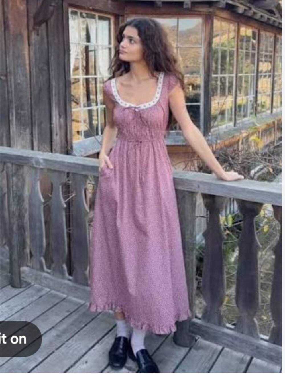 Floral Cap-Sleeve Dress